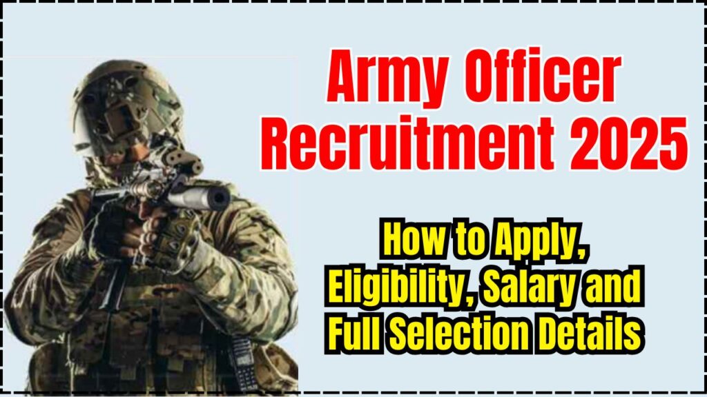 Army Officer Recruitment 2025: How to Apply, Eligibility, Salary and Full Selection Details 1 Army Officer Recruitment 2025