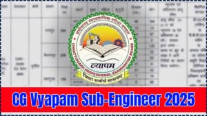 CG Vyapam Sub-Engineer 2025