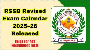 RSSB Revised Exam Calendar 2025–26